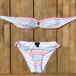 Rainbow Bandeau Bikini